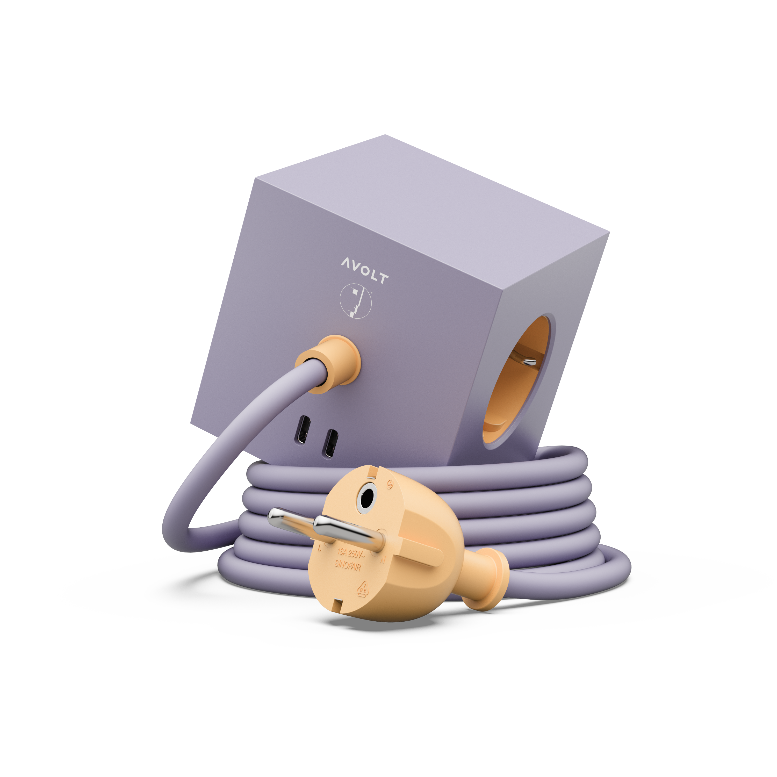 Square 1 USB-C (30W) Power Strip in Lavender Glow – AVOLT x bauhaus-archiv