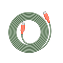 AVOLT Cabel 1 - Bauhaus-Archiv, cavo da USB-C a USB-C, verde salvia con estremità corallo