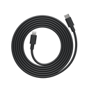 AVOLT Cable 1 USB-C to Lightning Ladekabel in schwarz, ordentlich auf weißem Hintergrund aufgewickelt.