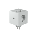 AVOLT Square 2 caricatore USB‑C grigio, due porte USB‑C su un lato e prese continentali sugli altri due lati