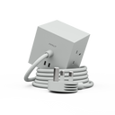 Avolt Square 1 - grey power strip with USB-C ports and coiled power cord, UK plug.