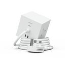 Avolt Square 1 (UK) - Martinelli Luce - white power hub, USB-C fast charger, UK plug, coiled power cord