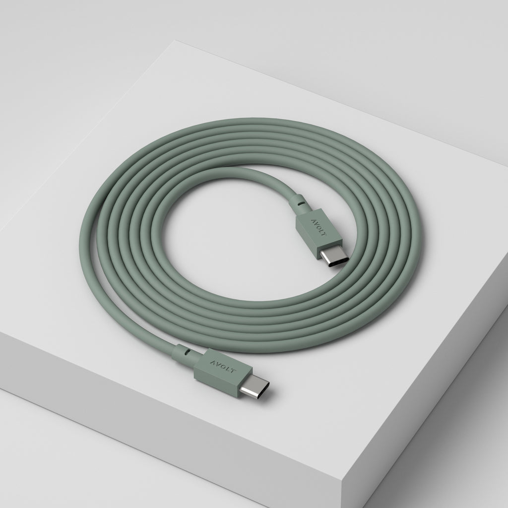 Cable 1 - Oak Green / 2m USB-C to USB-C – AVOLT