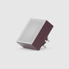Video: AVOLT Lamp 1 (EU) rotating on white background, plum rectangular light with two side buttons