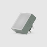 Video: Lamp 1 (EU) in muted moss-green with two buttons and EU plug on white background